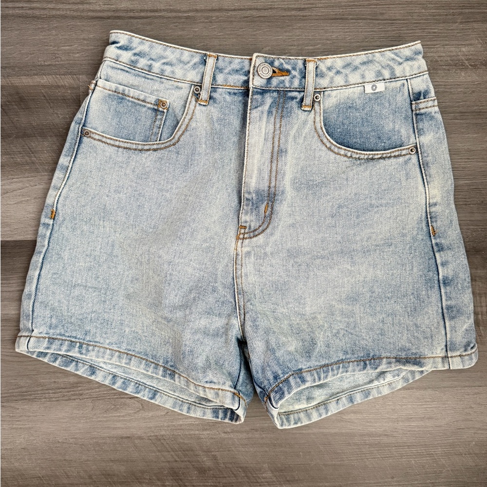 Rhythm. High Waist Light Blue Denim Shorts